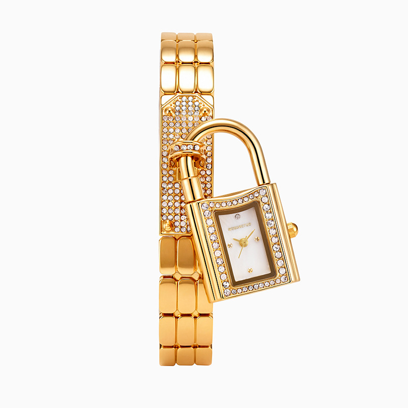 Jewelry Diamond Watches - Konkav geformtes Armband mit Schlosskopf, Armband