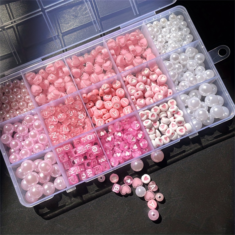 Fine Jewelry & Watches Photos - 10-teiliges rosa Alphabet-Set, Acrylperlen, handgemachtes Schmuckbastelset,