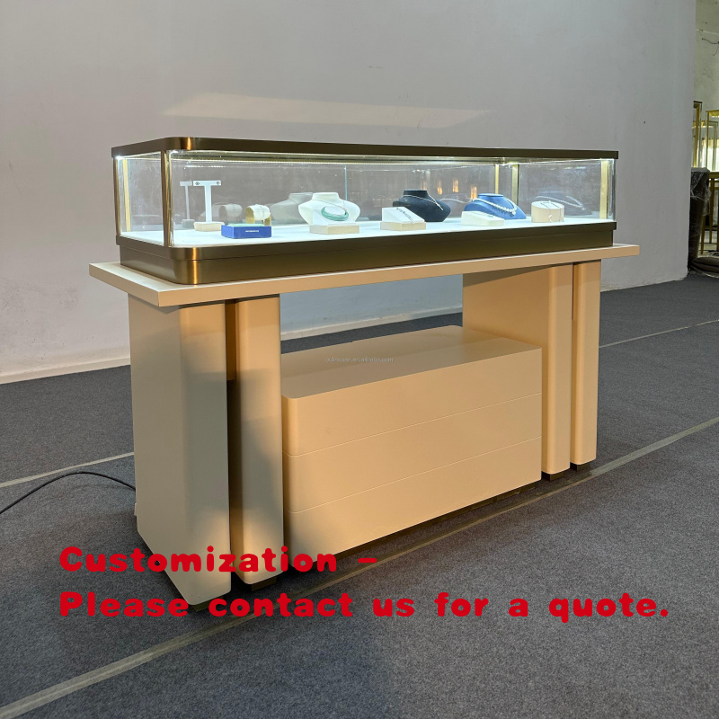 Jewelry Stores Watches - Maßgefertigter Edelstahl-Schmuck- und Uhren-Präsentationstisch, Vitrine aus