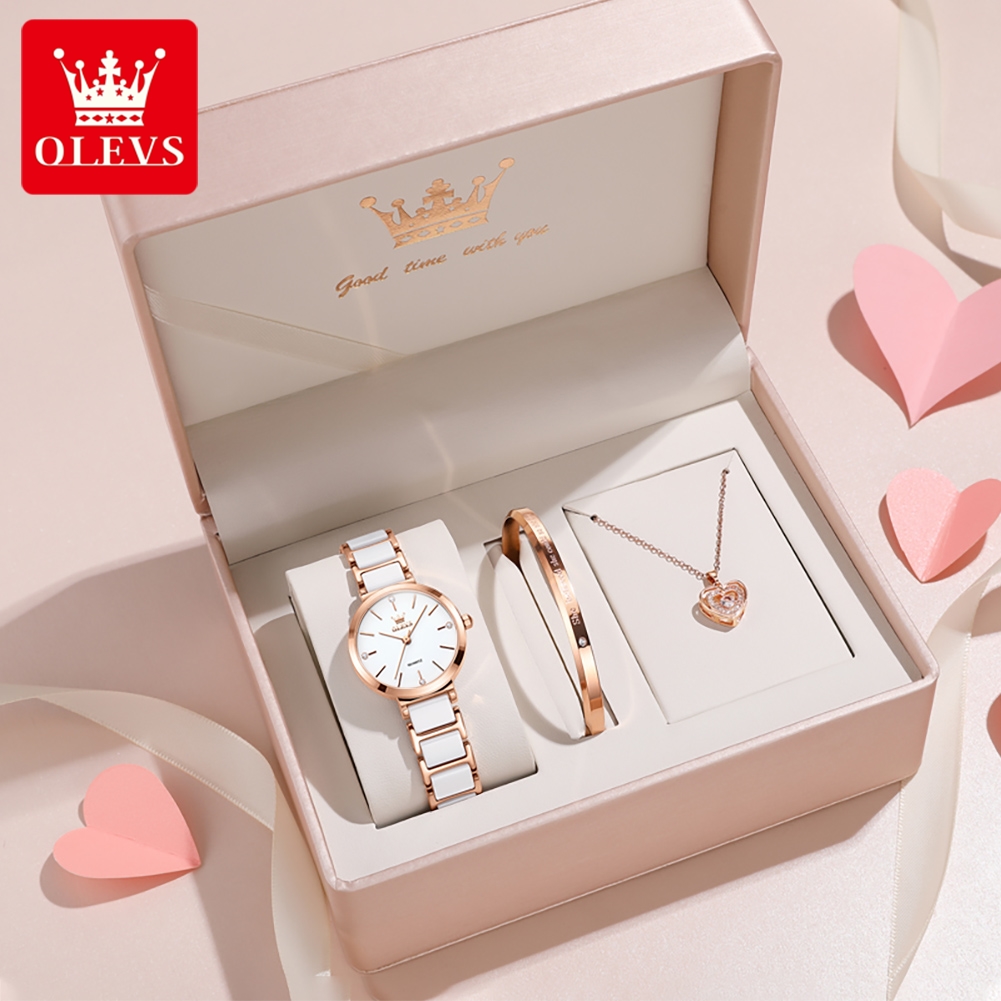 Jewelry Watches Women - OLEVS Damenuhr 5877, luxuriöse, elegante Quarzuhr,