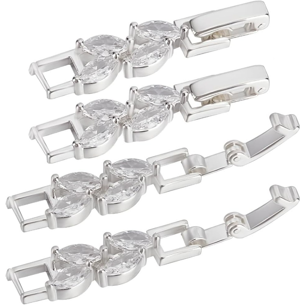 Jewelry Clasp Watches - 1 Box 6 Stück Armband-Verlängerungsschließe, Blätterform,