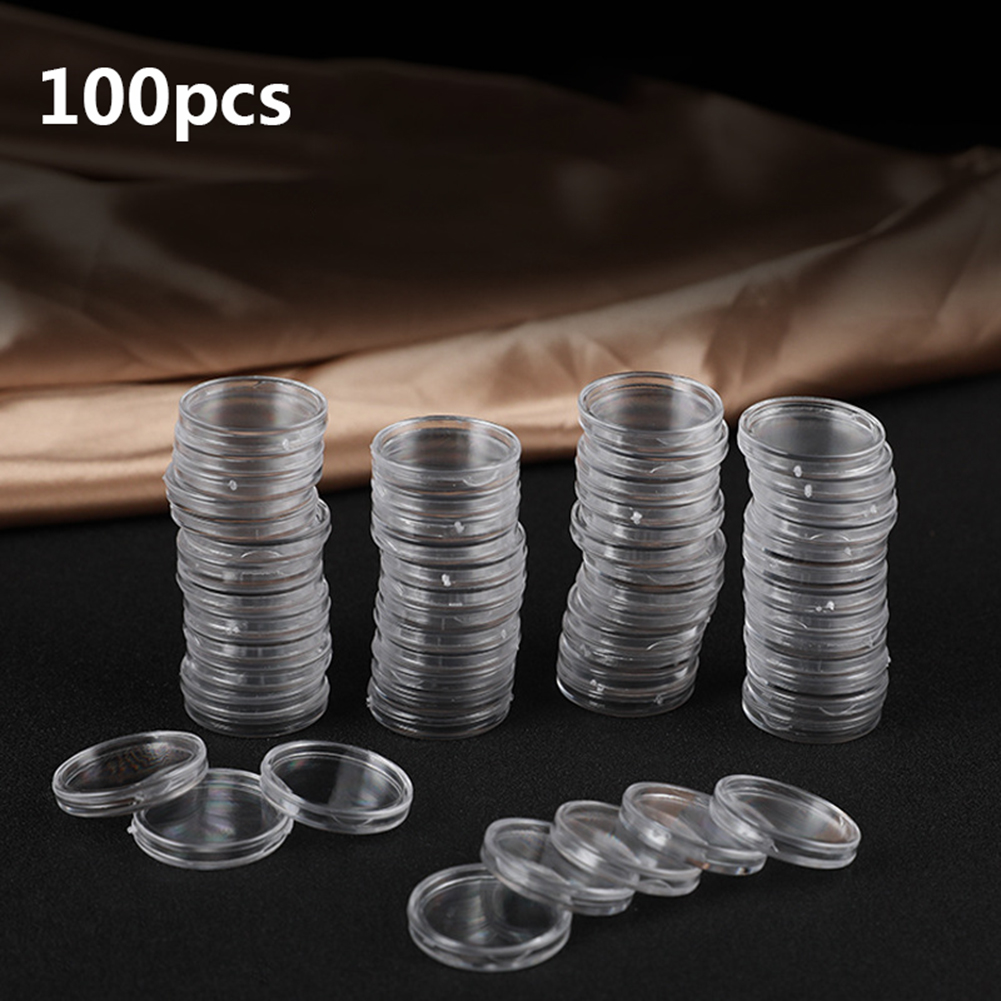 Collectors Coins Jewelry & Watches Of Smithtown - 100 Stück Transparente Kleine Runde Aufbewahrungsboxen