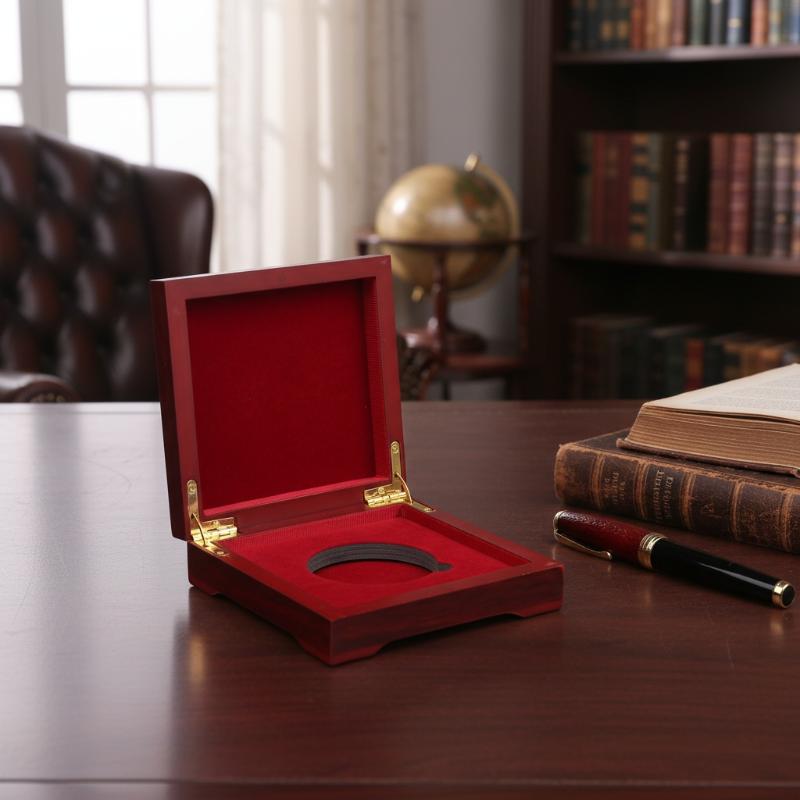 Collectors Coins Jewelry & Watches Of Smithtown - 10*10*3,5cm/12*12*3,5cm Holz-Münzpräsentationsbox Schutzbox Premium-Aufbewahrungskoffer für Sammler