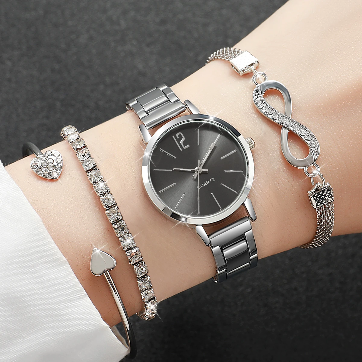 4 Teile/satz Mode Legierung St – Jewelry Diamond Watches Bewertung und Preis