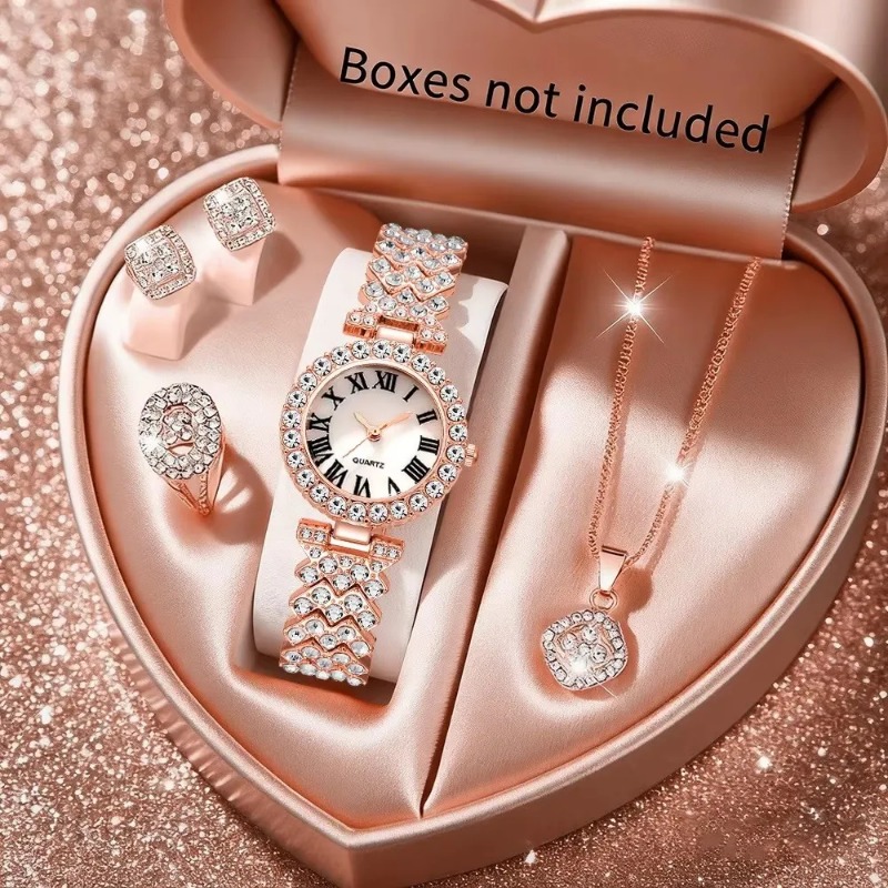 5-teiliges Luxus-Strass-Uhren- – Jewelry Clasp Watches Bewertung und Preis
