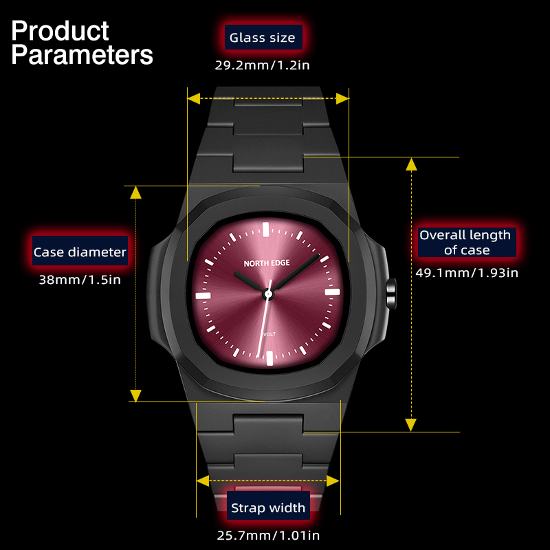 NORTH EDGE Uhr für Herren, neu – Jewelry Box Organizer Watches Bewertung und Preis