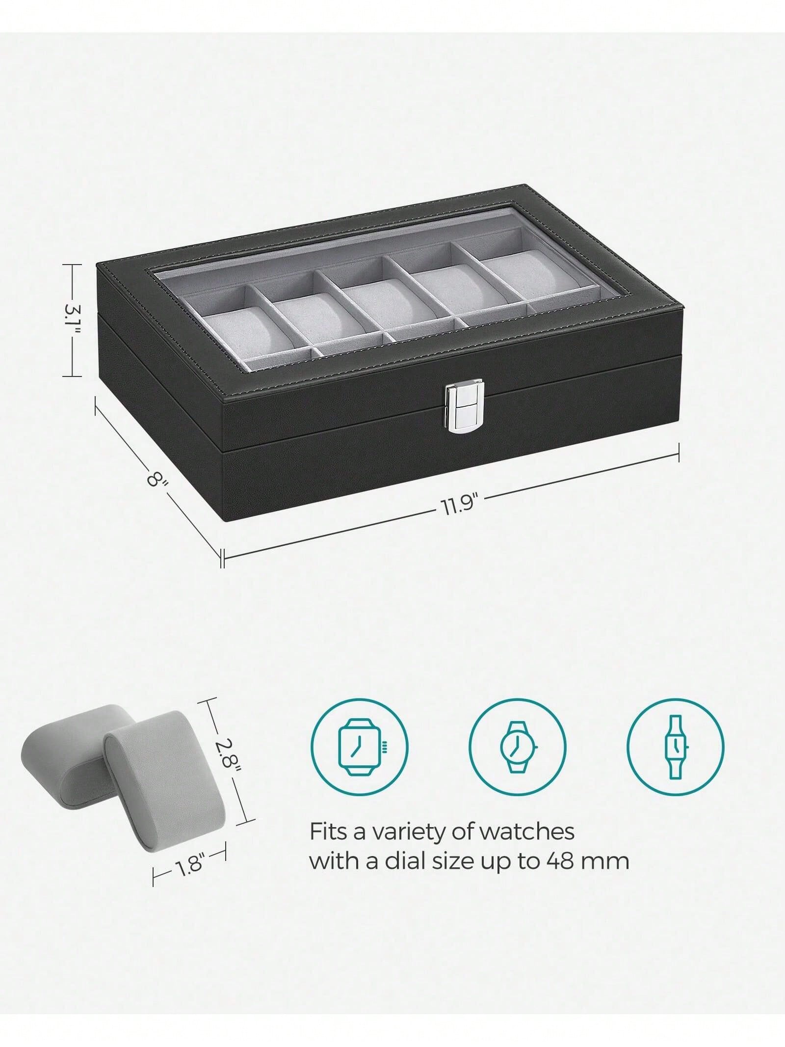 Abschließbare Uhrenbox mit 12  – Jewelry Box Organizer Watches Bewertung und Preis