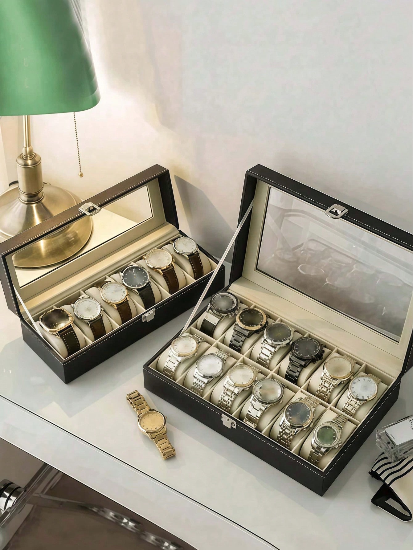 Leder-Uhrenbox mit Schloss, Gr – Jewelry Watches Women Bewertung und Preis