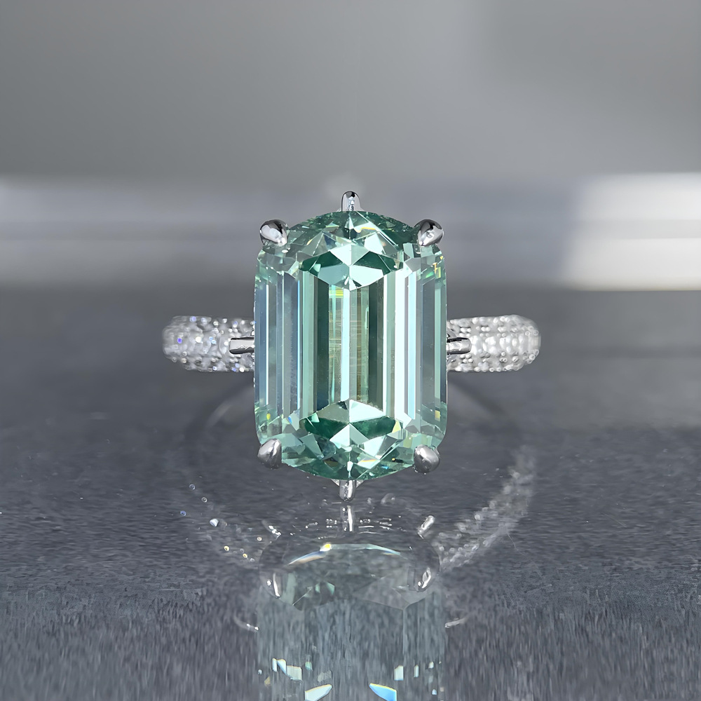 Smaragdgrüne Paraiba-Ringe aus – Sterling Silver Ring Bewertung und Preis