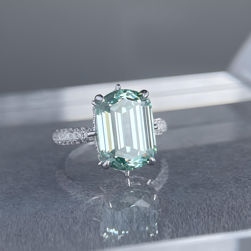 Smaragdgrüne Paraiba-Ringe aus – Sterling Silver Ring Bewertung und Preis