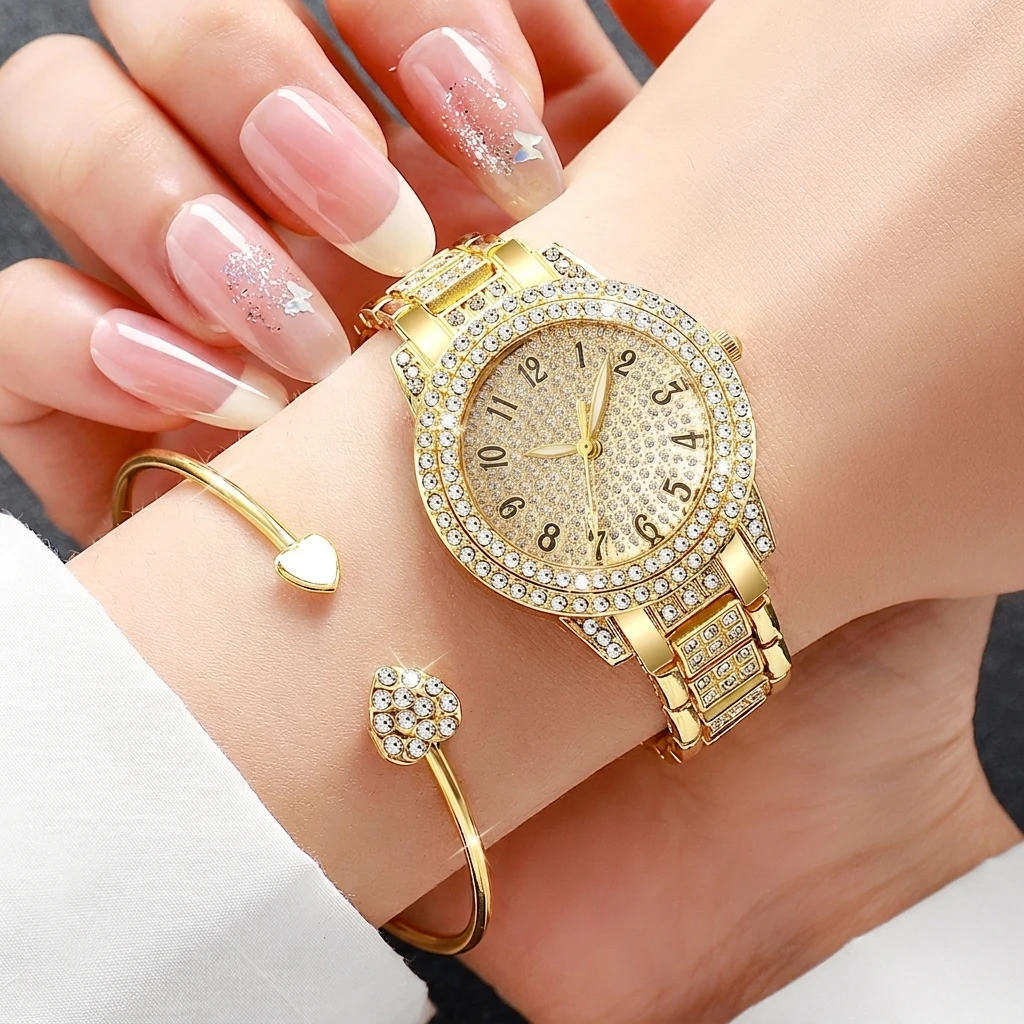 6-teiliges Modisches Strass-Uh – Jewelry Clasp Watches Bewertung und Preis
