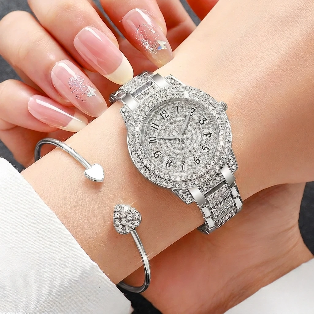 6-teiliges Modisches Strass-Uh – Jewelry Clasp Watches Bewertung und Preis