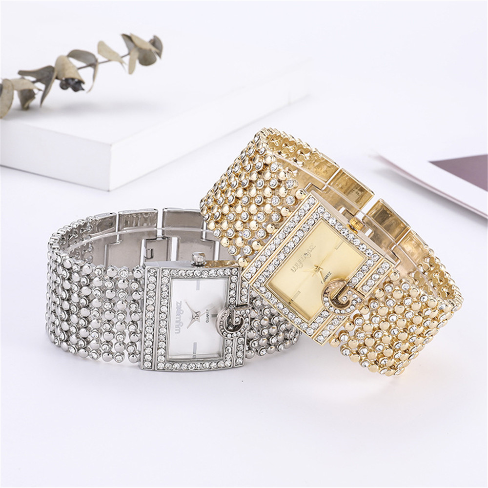 Einfache quadratische Gold uhr – Jewelry Diamond Watches Bewertung und Preis