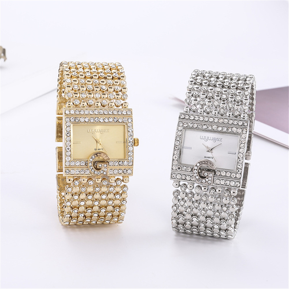 Einfache quadratische Gold uhr – Jewelry Diamond Watches Bewertung und Preis