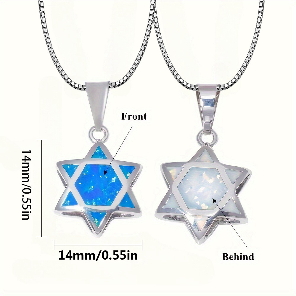 Davidstern Opal Anhänger Halsk – Jewelry & Watches Sp Z Oo Janów Lubelski Bewertung und Preis