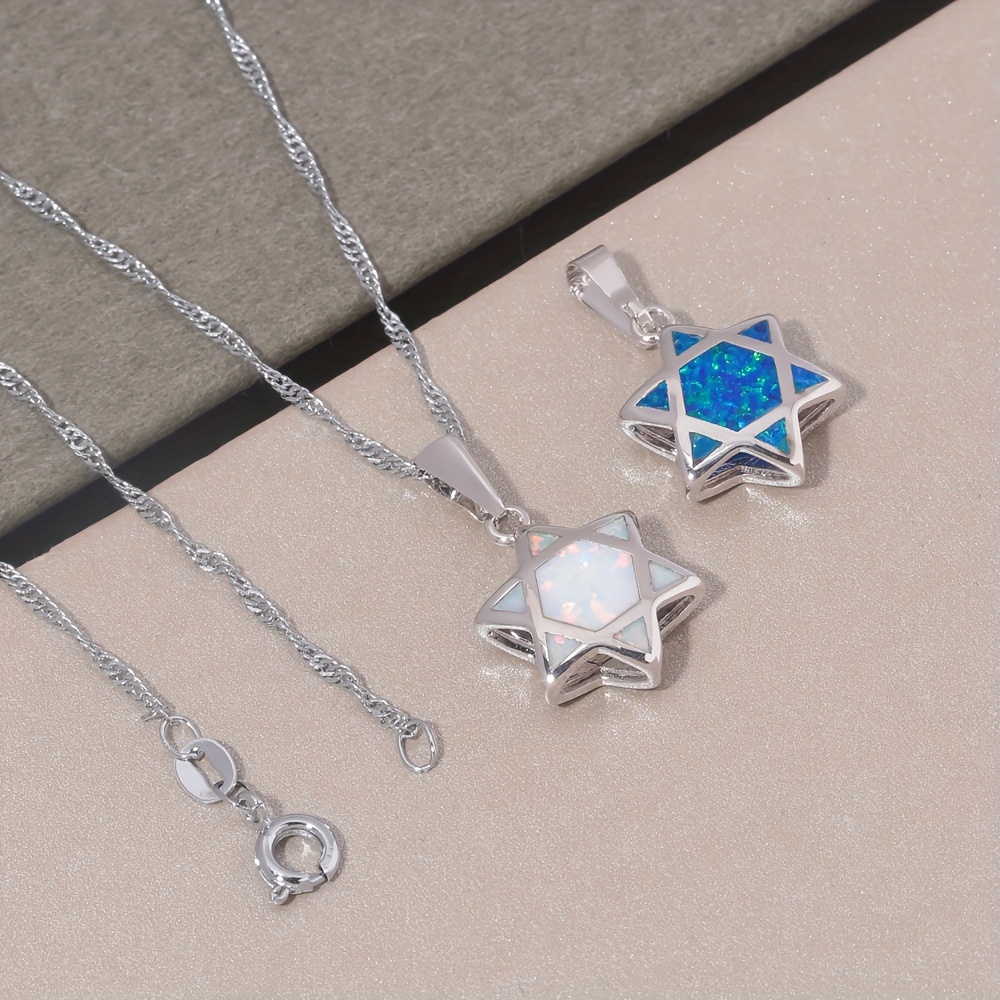 Davidstern Opal Anhänger Halsk – Jewelry & Watches Sp Z Oo Janów Lubelski Bewertung und Preis
