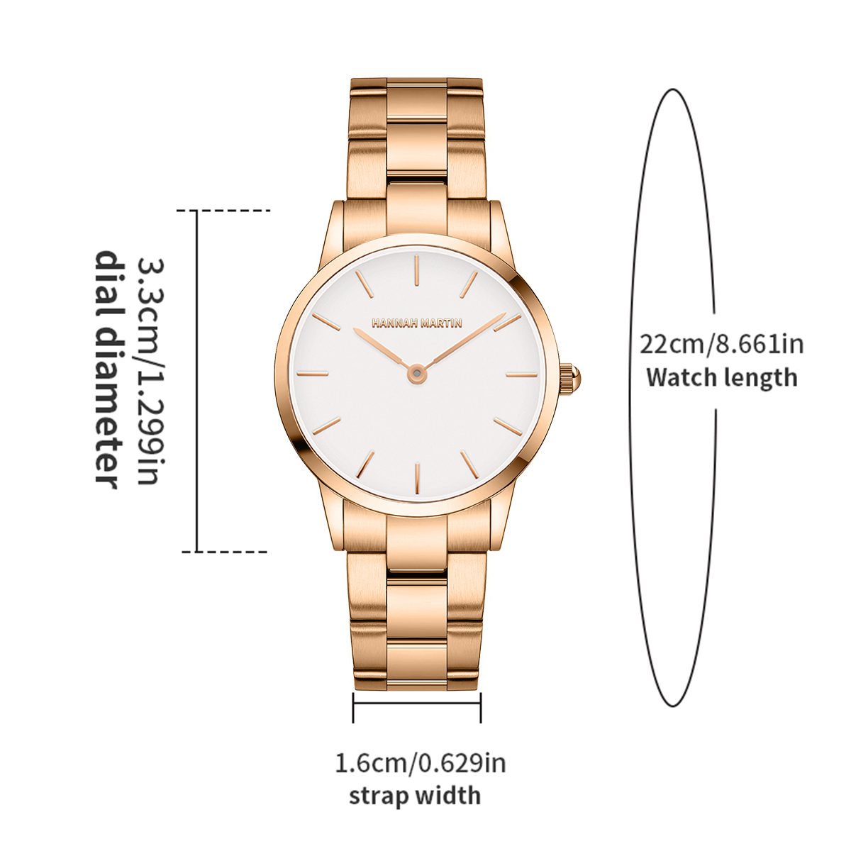 Damenuhr, Roségold, Edelstahl, – Jewelry Clasp Watches Bewertung und Preis