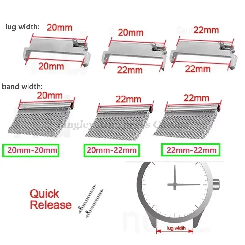 2 stücke Uhr Band Adapter 20mm – Jewelry Stores Watches Bewertung und Preis